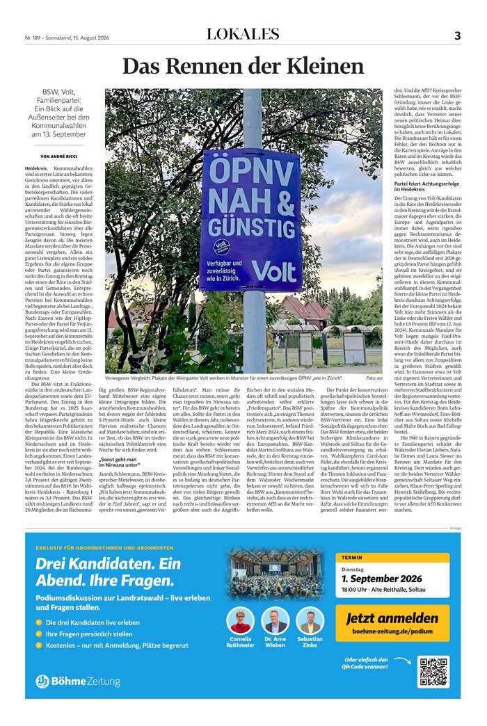 Lokales — Böhme Zeitung