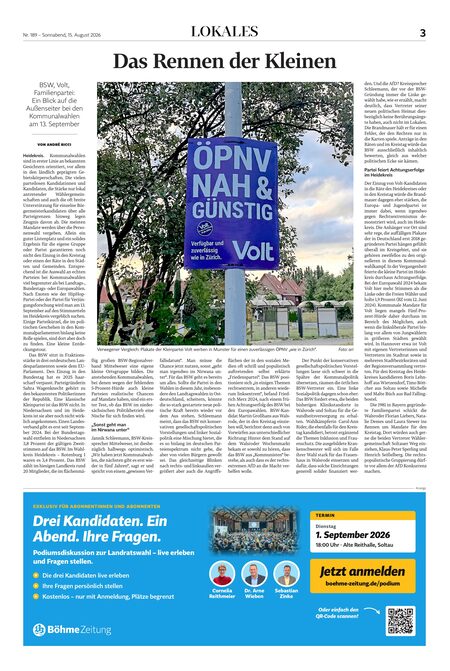 Kommunalwahlen: BSW, Volt und Familienpartei — ein Blick auf die Außenseiter in der Region