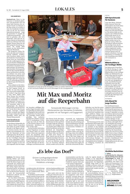 77. Steinbecker Erntefest: Wie ein Dorf über Monate zusammenwächst, damit am zweiten Septemberwochenende der Umzug gelingt
