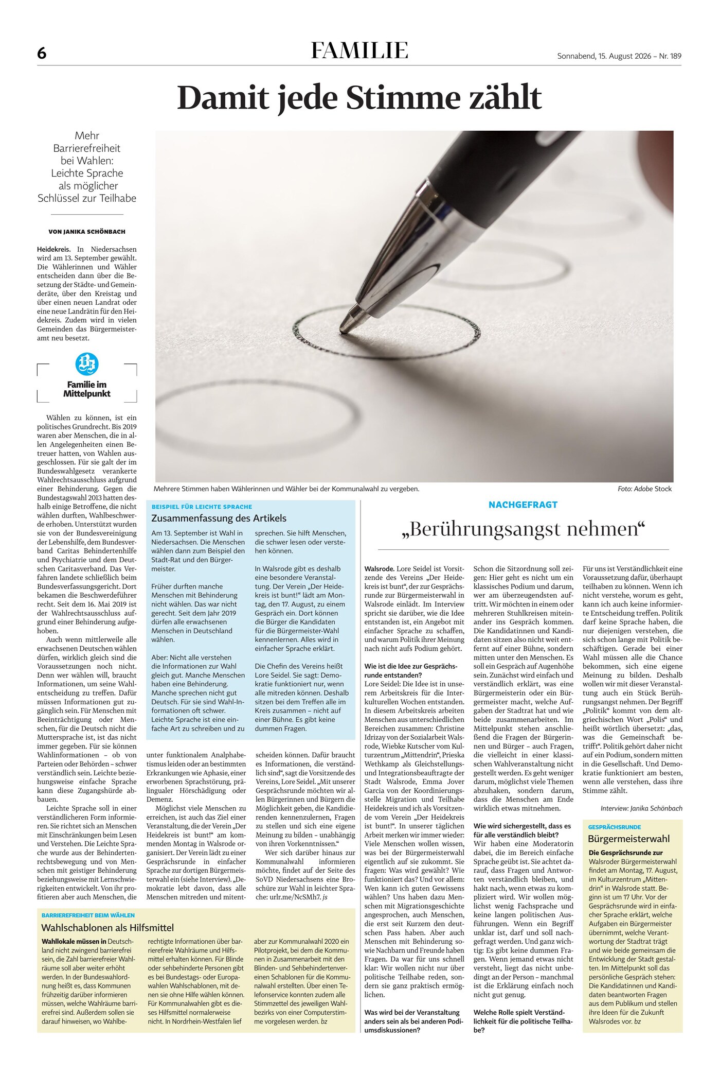 "Damit jede Stimme zählt": Leichte Sprache als Schlüssel zur Wahlbeteiligung — Barrierefreiheit bei der Kommunalwahl im September
