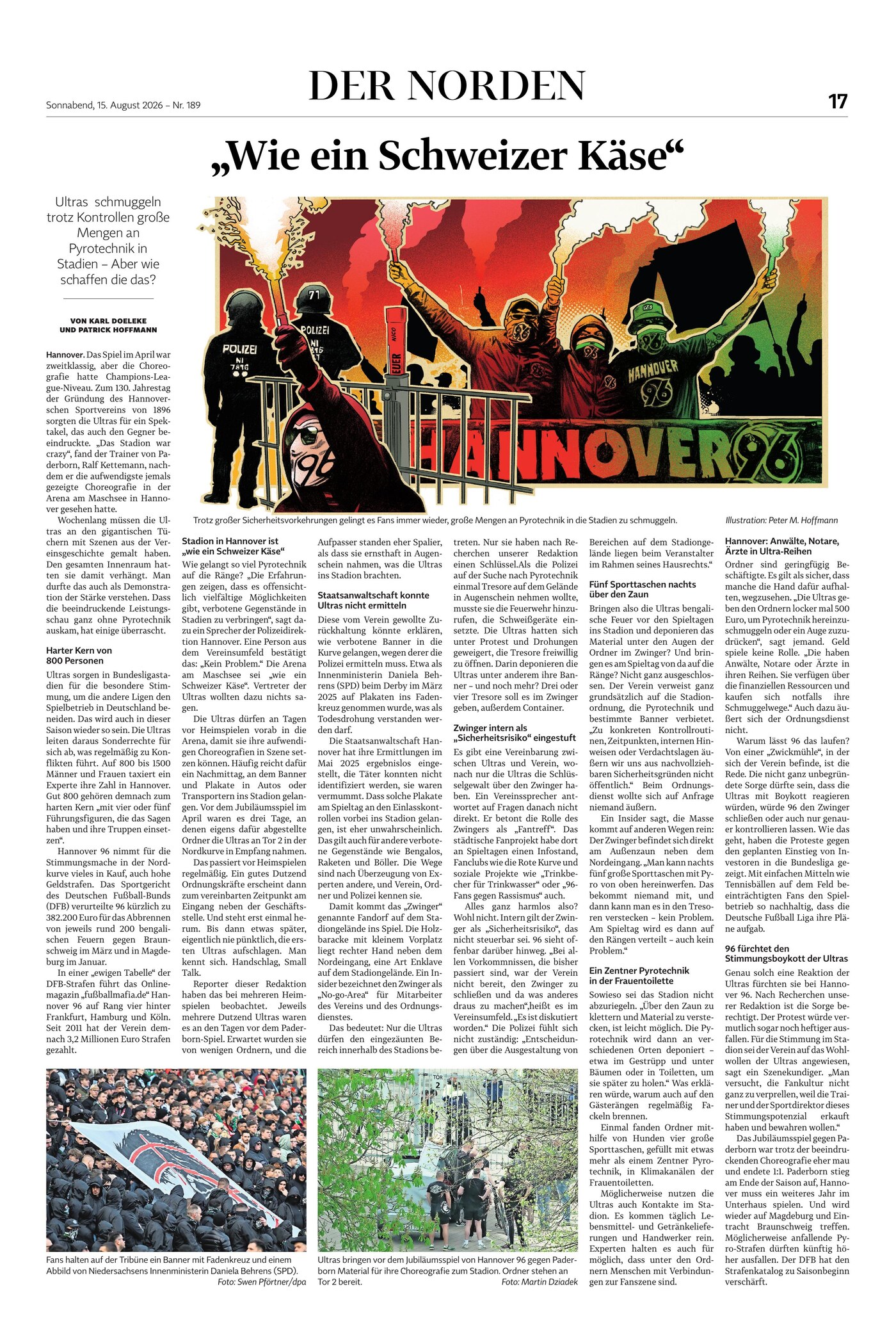 Ultras und Pyrotechnik: Wie schaffen Fans trotz Kontrollen Feuerwerkskörper ins Stadion? — Recherche des Hannoveraner Regionalbüros